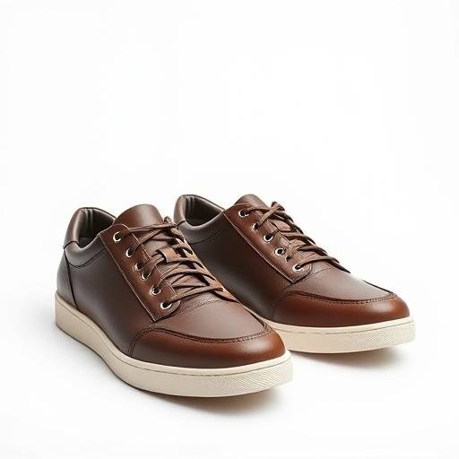 Fotografia de um par de sapatos em um fundo branco para e-commerce